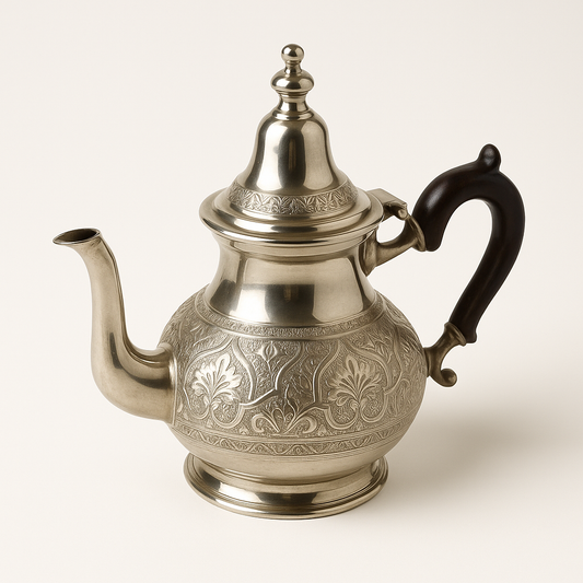 Theepot Fes – Verzilverd met gravure